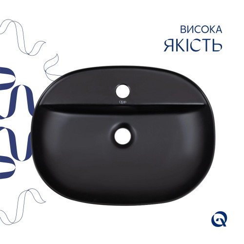 Раковина-чаша Qtap Scorpio 500х385х120 Matt black QT146533MB