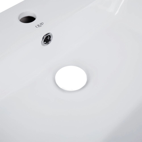 Комплект Qtap Virgo: Раковина подвесная прямоугольная 600x420x140 мм White + Донный клапан PU02O