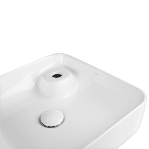 Раковина-чаша Qtap Stork 400х400х140 White з донним клапаном QT1511A057TW