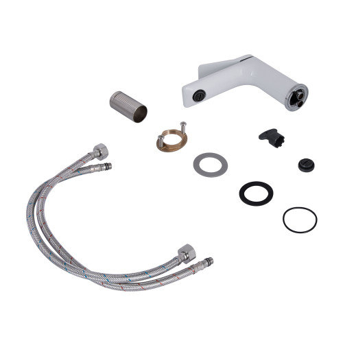 Змішувач для раковини Qtap Presto QTPRE270CRW45576 Chrome/White