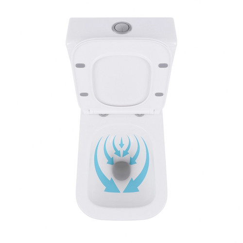 Унітаз-компакт Qtap Crow Eco безобідковий з сідінням Soft-close QTCRO27W48750