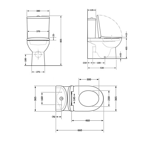 Унітаз підлоговий Qtap Vlasta Ultra Quiet безобідковий з сидінням Soft-close WHITE QT28228300W