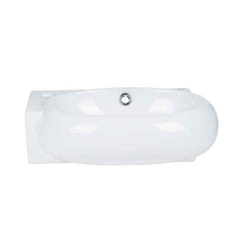 Раковина Qtap Leo 420x280x150 White с донным клапаном QT11115011LW