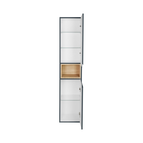 Пенал підвісний Qtap Robin 350х1650х316 Graphite/Whitish oak QT1376PP1652RGWO