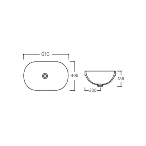Раковина Qtap Leo 600x400x180 White QT11118014W