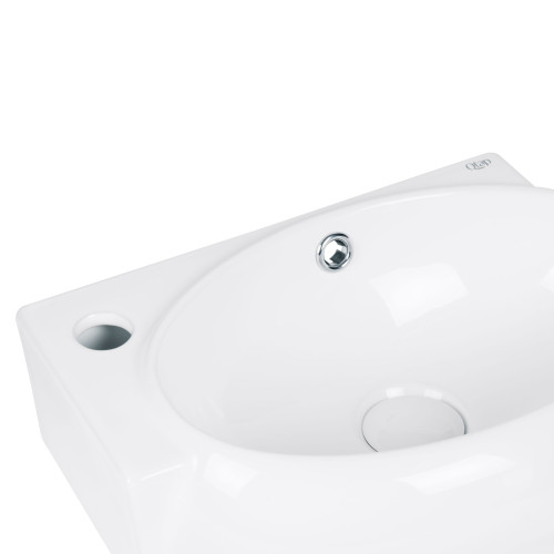 Раковина Qtap Leo 420x280x150 White с донным клапаном QT11115011LW