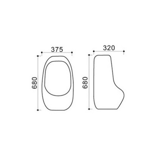 Пісуар Qtap Tuvik QT0886038W