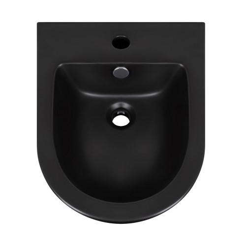 Комплект Qtap Robin Matt Black 2 в 1: унітаз підвісний  Ultra Quiet QT13332381АSMB + біде підвісне QT1355046FMB
