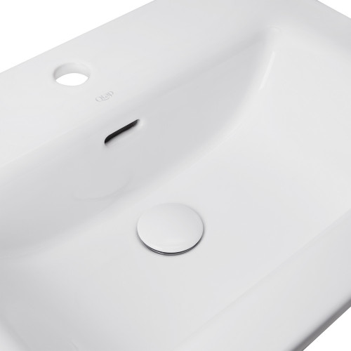 Раковина Qtap Stork 610х420х170 White з донним клапаном QT1511L738W