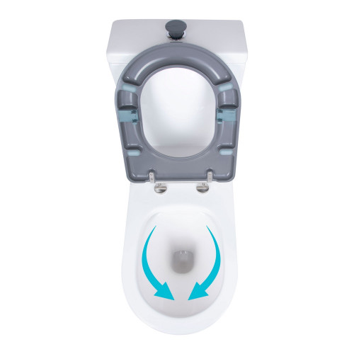 Унітаз підлоговий Qtap Freedom інклюзивний Rimless безобідковий з сидінням Soft-close WHITE QT22226098W