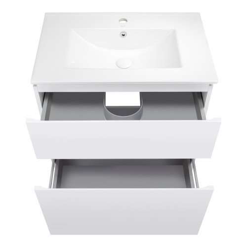 Комплект Qtap Albatross 710х825х460 White тумба підлогова + раковина урізна QT0171TN700D3070CW