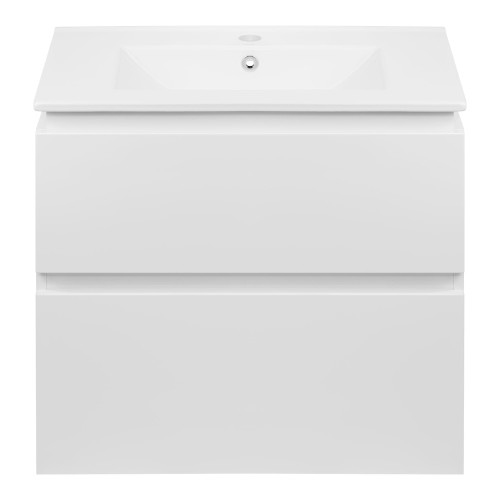 Комплект Qtap Albatross 710х725х460 White тумба підвісна + раковина урізна  QT0172TP700D3070CW