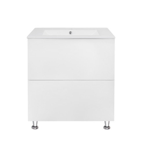 Комплект Qtap Tern 700х725х437 White тумба підлогова + раковина урізна QT1771TNL7013070CW