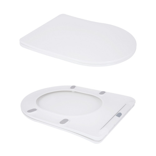 Унітаз підлоговий Qtap Vlasta Ultra Quiet безобідковий з сидінням Soft-close WHITE QT28228300W