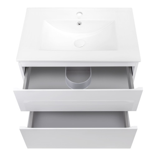 Комплект Qtap Albatross 710х725х460 White тумба підвісна + раковина урізна  QT0172TP700D3070CW