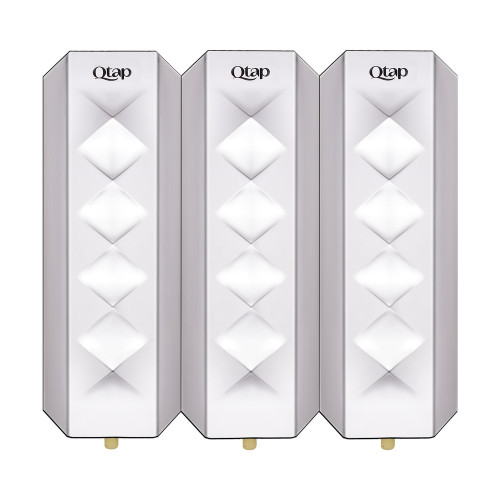 Диспенсер для мила Qtap Pohodli потрійний QTDM350CP3 Chrome (Dávkovač)