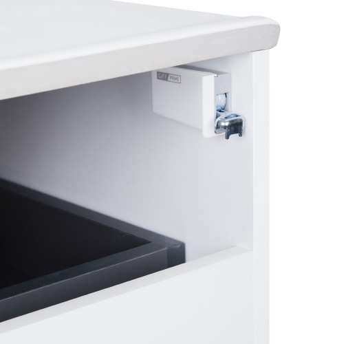 Комплект Qtap Virgo 700х580х437 White/Whitish oak тумба підвісна + раковина урізна  QT1872TPА7013070CW