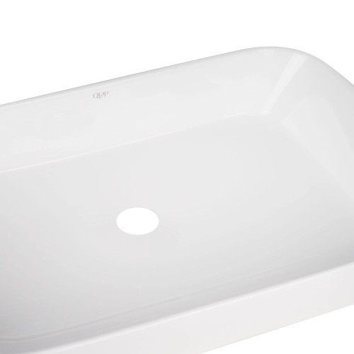 Комплект Qtap Scorpio: Раковина накладная прямоугольная 550х390х120 мм Matt Black + Донный клапан PU03