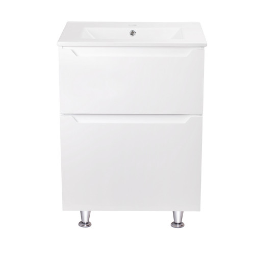 Комплект Qtap Scorpio 605х825х460 White тумба підлогова + раковина урізна  QT1471TNВ6013060CW