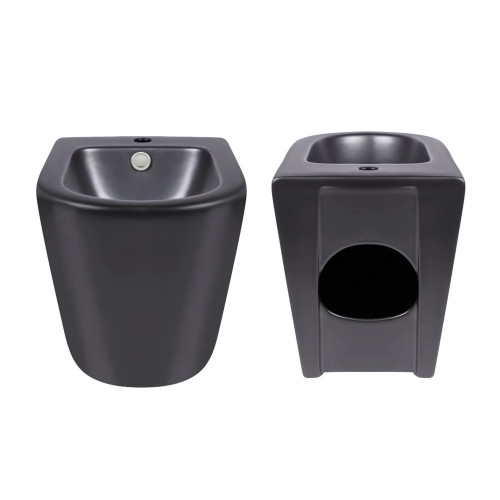 Акційний набір: Унітаз напольний Robin Ultra Quiet QT13226083AMB 660x360x855 Black + Біде напольне Robin QT13442141CMB 565x360x405 Black