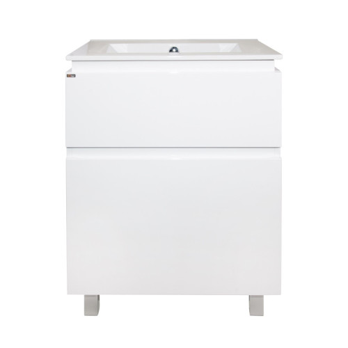 Комплект Qtap Albatross 605х825х460 White тумба підлогова + раковина урізна QT0171TN600D3060CW