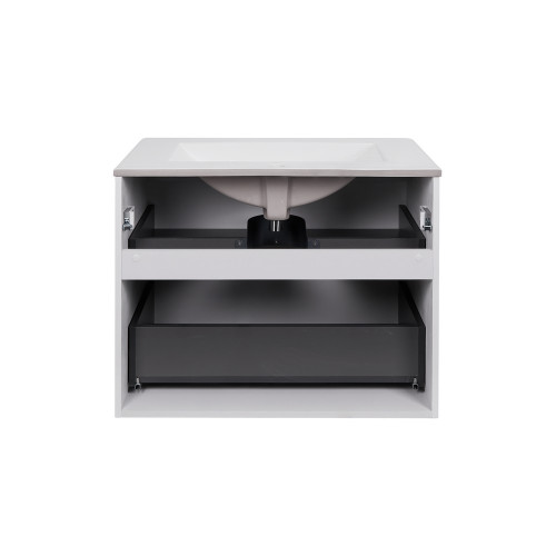 Комплект Qtap Tern 700х580х437 White тумба підвісна + раковина урізна QT1772TPL7013070CW