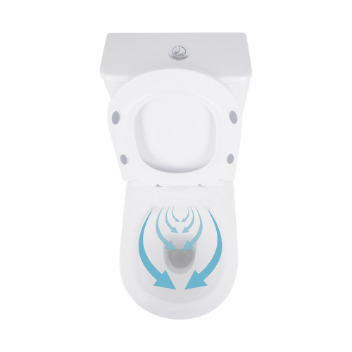 Унітаз-компакт Qtap Presto безобідковий з сідінням Soft-close QT24221217AW