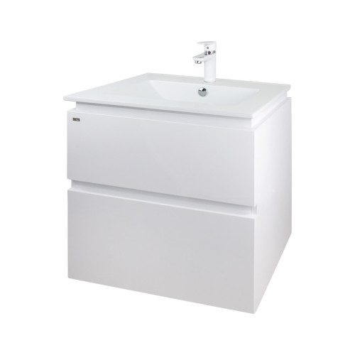 Комплект Qtap Albatross 605х725х460 White тумба підвісна +  раковина урізна QT0172TP600D3060CW