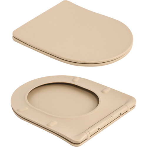 Унітаз підвісний Qtap Robin Ultra Quiet 520×365×340 мм, Beige, з сидінням Slim Duroplast / Soft-close / Quick Release QTROB26SB48997