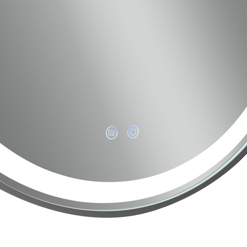 Дзеркало Qtap Gemini 800х700 з LED-підсвічуванням Touch, з антизапотіванням, з димером, рег. темп. кольору (3000-6500K) Reverse QT2578R8072B