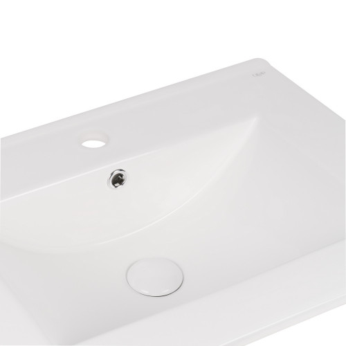 Комплект Qtap Virgo 600х580х437 White/Whitish oak тумба підвісна + раковина урізна  QT1872TPА6013060CW