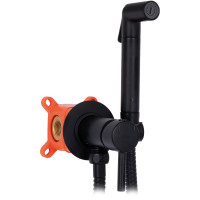 Набор для гігієнічного душу Qtap Inspai-Varius округлий QTINSVARBСRV00440001 Black Matt