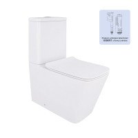 Унитаз-компакт Qtap Crow безободковый с сиденьем Soft-close QT05222170W