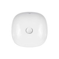 Раковина-чаша Qtap Kolibri 370х370х120 White с донным клапаном QT10118037FW