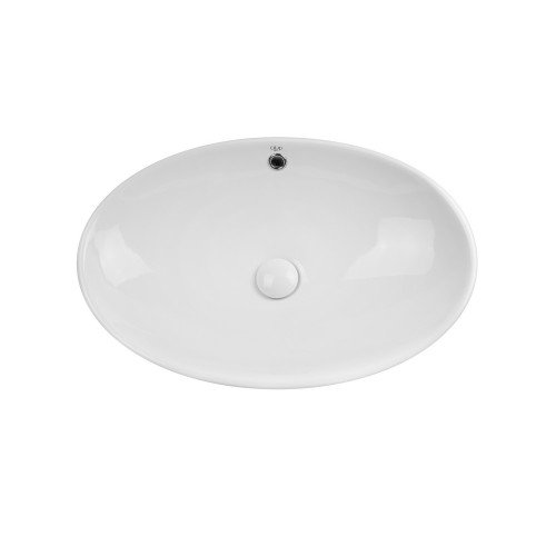 Раковина-чаша Qtap Dove 625х415х150 White с донным клапаном QT06113077W