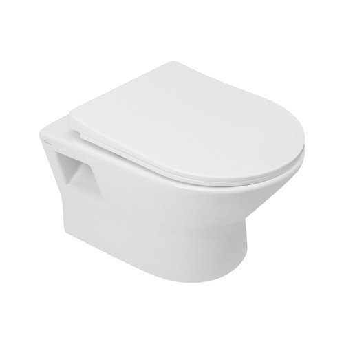 Унитаз подвесной Qtap Lark безободковый с сиденьем Slim Soft-close QT0331159W Унитаз подвесной Qtap Lark безободковый с сиденьем Slim Soft-close QT0331159W