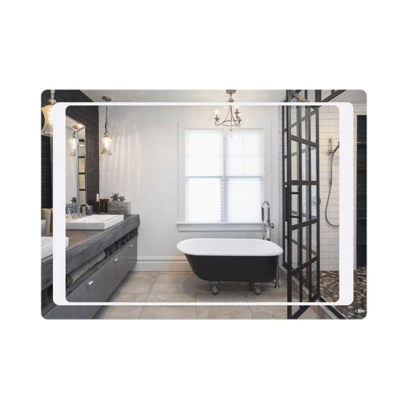 Дзеркало Qtap Leo 1000х700 з LED-підсвічуванням кнопковий перемикач, QT1178120870120W