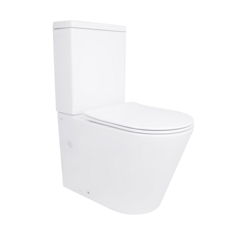 Унитаз-компакт Qtap Stork/Swan безободковый с сиденьем Soft-close QT15222179W