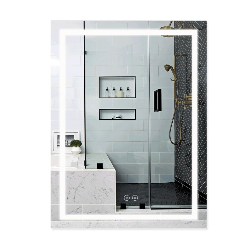 Зеркало Qtap Mideya (DC-F937) 600х800 с LED-подсветкой Touch, с антизапотеванием QT2078F937W