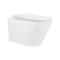 Унітаз підвісний Qtap Swan безобідковий з сідінням Soft-close QT16335178W Унітаз підвісний Qtap Swan безобідковий з сідінням Soft-close QT16335178W