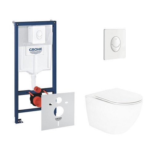 Набор инсталляция 4 в 1 Grohe Rapid SL 38722001 + унитаз с сиденьем Qtap Robin QT13332141ERW Набор инсталляция 4 в 1 Grohe Rapid SL 38722001 + унитаз с сиденьем Qtap Robin QT13332141ERW