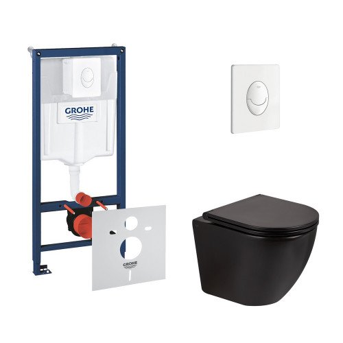 Набор инсталляция 4 в 1 Grohe Rapid SL 38722001 + унитаз с сиденьем Qtap Robin QT13332141ERMB Набор инсталляция 4 в 1 Grohe Rapid SL 38722001 + унитаз с сиденьем Qtap Robin QT13332141ERMB