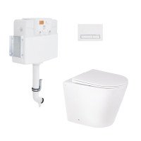 Набор Qtap смывной бачок с панелью смыва Nest (QT0122490S4Q1 + QT0111M08V1384W) + унитаз с сиденьем Swan QT16223178W Набор Qtap смывной бачок с панелью смыва Nest (QT0122490S4Q1 + QT0111M08V1384W) + унитаз с сиденьем Swan QT16223178W