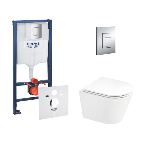 Набор инсталляция 4 в 1 Grohe Rapid SL 38772001 + унитаз с сиденьем Qtap Scorpio QT1433053ERW Набор инсталляция 4 в 1 Grohe Rapid SL 38772001 + унитаз с сиденьем Qtap Scorpio QT1433053ERW