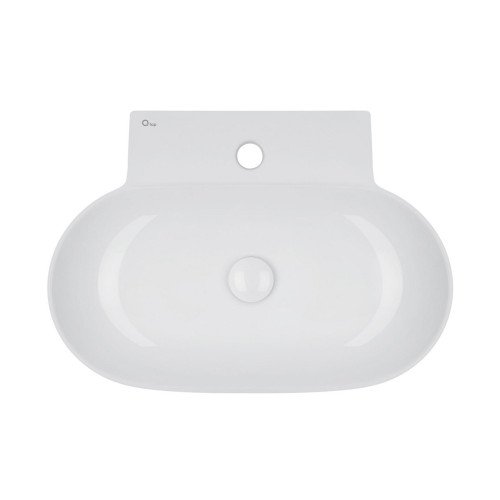 Раковина Qtap Cardinal 565х400х130 White з донним клапаном QT0411K177W Раковина Qtap Cardinal 565х400х130 White з донним клапаном QT0411K177W