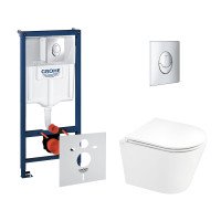 Набір інсталяція 4 в 1 Grohe Rapid SL 38721001 + унітаз з сидінням Qtap Scorpio QT1433053ERW Набір інсталяція 4 в 1 Grohe Rapid SL 38721001 + унітаз з сидінням Qtap Scorpio QT1433053ERW