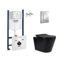 Набір інсталяція 4 в 1 Grohe Rapid SL 3884000G + унітаз з сидінням Qtap Scorpio QT1433053ERMB Набір інсталяція 4 в 1 Grohe Rapid SL 3884000G + унітаз з сидінням Qtap Scorpio QT1433053ERMB