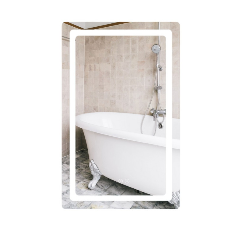 Зеркало Qtap Mideya (DC-F911) 500х800 с LED-подсветкой Touch, с антизапотеванием QT2078F911W