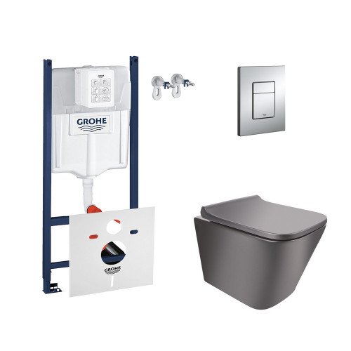 Набор инсталляция 4 в 1 Grohe Rapid SL 3884000G + унитаз с сиденьем Qtap Tern QT1733052ER Набор инсталляция 4 в 1 Grohe Rapid SL 3884000G + унитаз с сиденьем Qtap Tern QT1733052ER