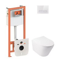 Набір Qtap інсталяція 4 в 1 з панеллю змиву Nest (QT0133M425 + QT0111V1105GW) + унітаз з сидінням Swan QT16335178W Набір Qtap інсталяція 4 в 1 з панеллю змиву Nest (QT0133M425 + QT0111V1105GW) + унітаз з сидінням Swan QT16335178W